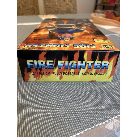 Fire Fighter Power Team Black Uniform 12" Poseable Action Figure - Picture 3 of 6